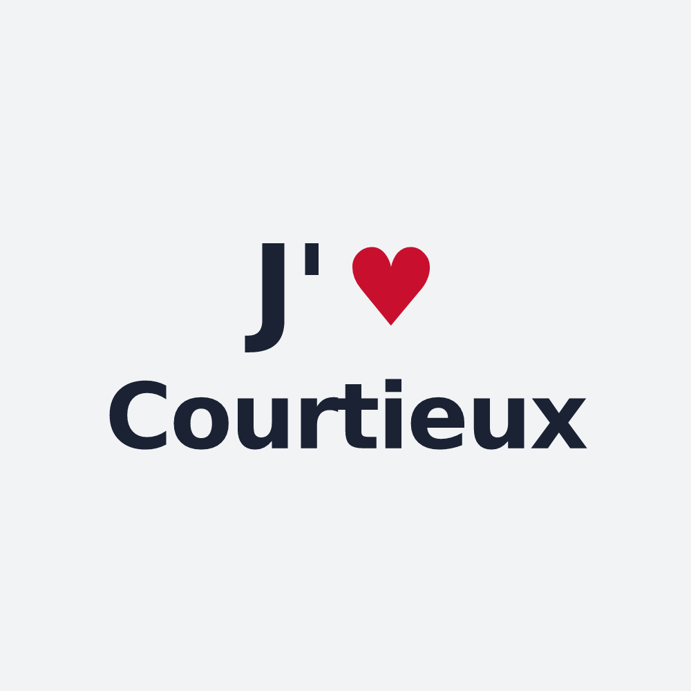 Poster personnalisé Courtieux — design J'aime Courtieux