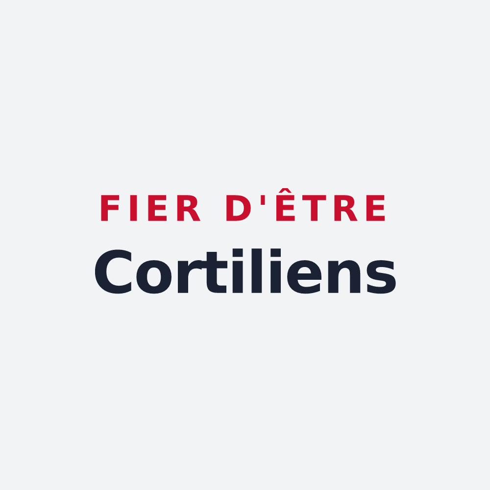 Poster « Fier d'être Cortiliens » — design pour Courtieux