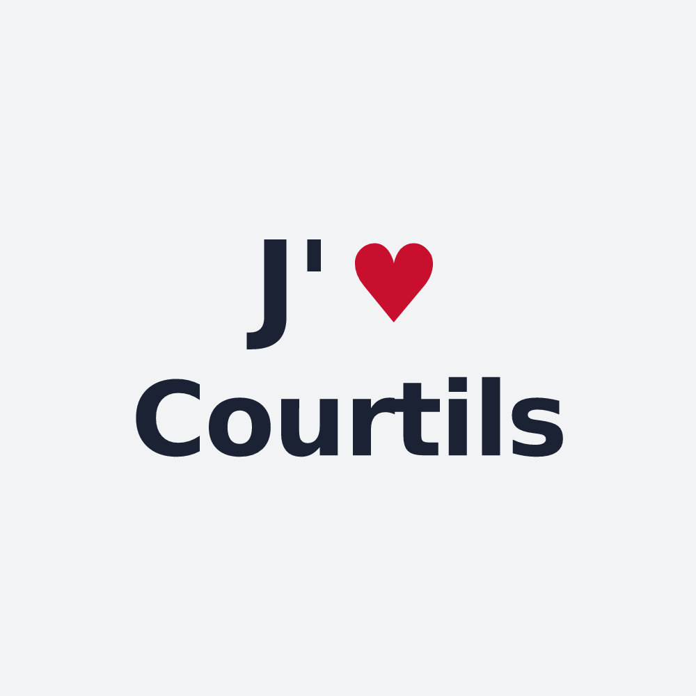 Poster personnalisé Courtils — design J'aime Courtils
