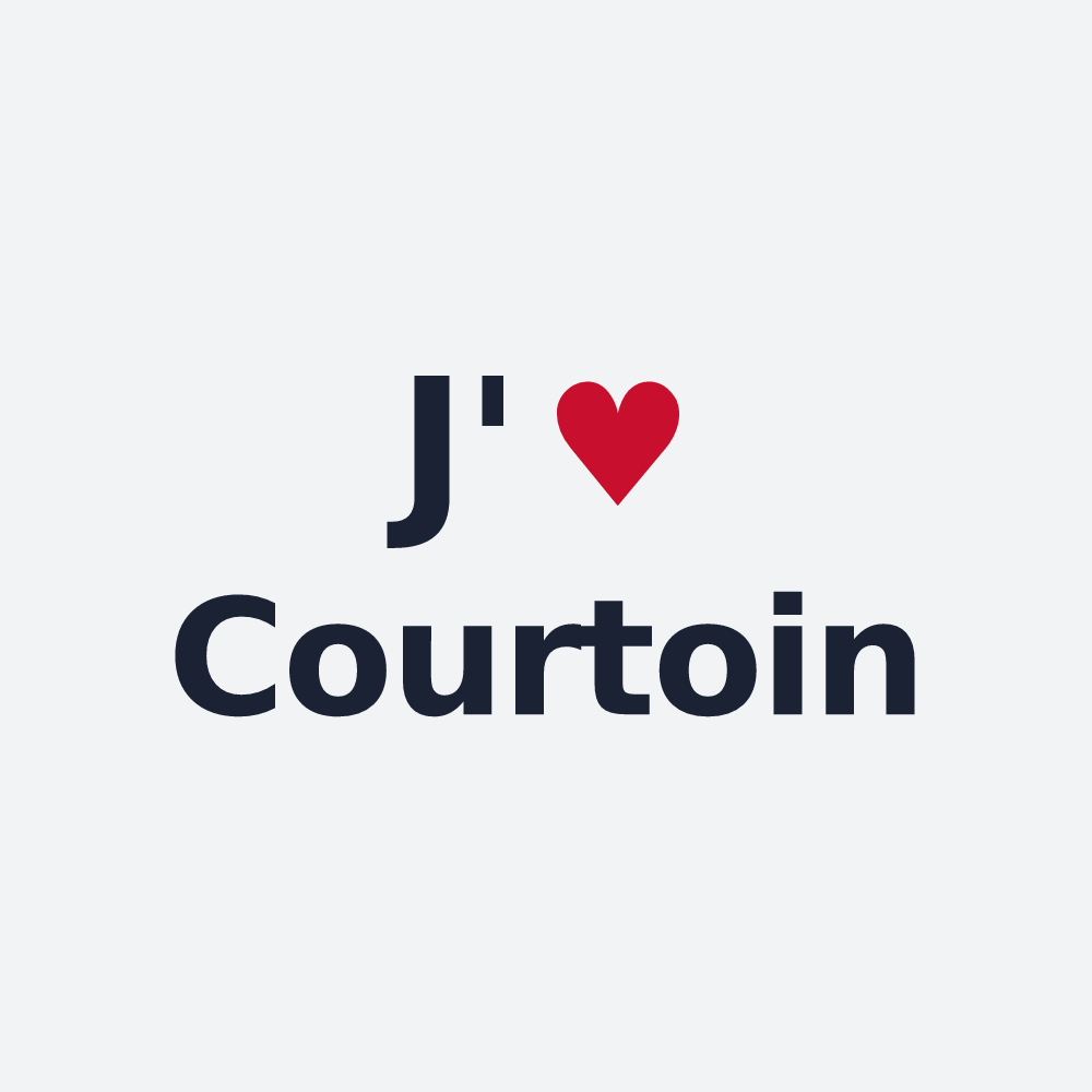 Poster personnalisé Courtoin — design J'aime Courtoin