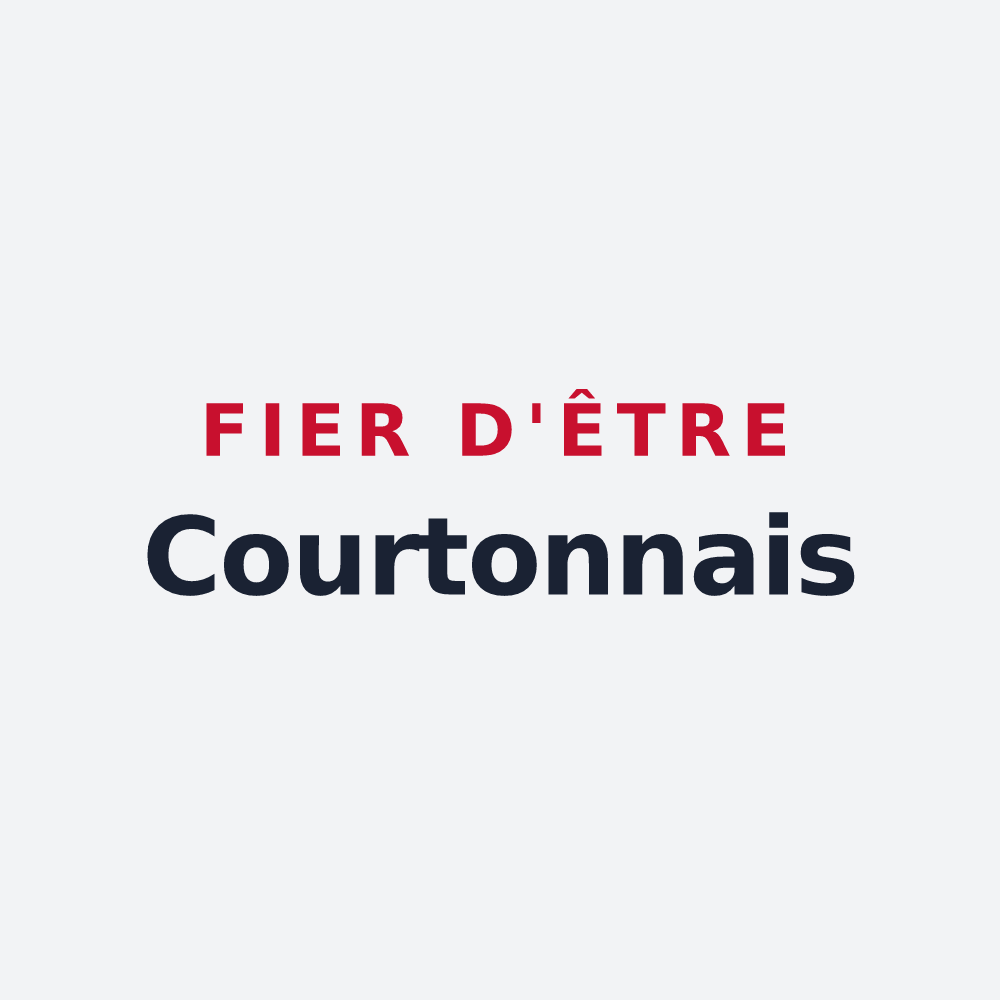 Poster « Fier d'être Courtonnais » — design pour Courtonne-les-Deux-Églises