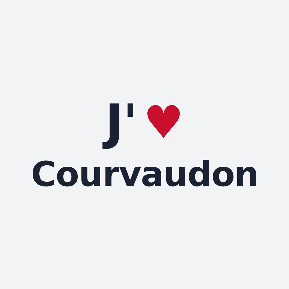 Poster personnalisé Courvaudon — design J'aime Courvaudon