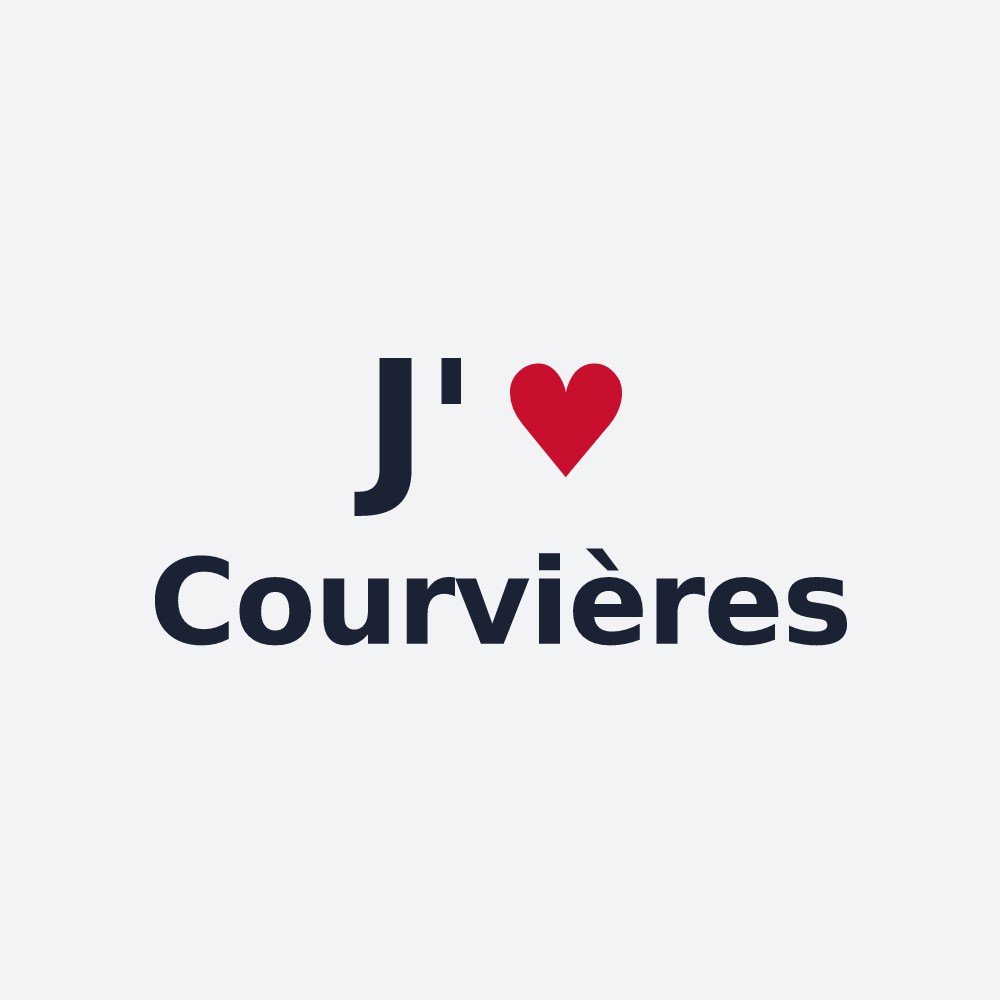 Poster personnalisé Courvières — design J'aime Courvières