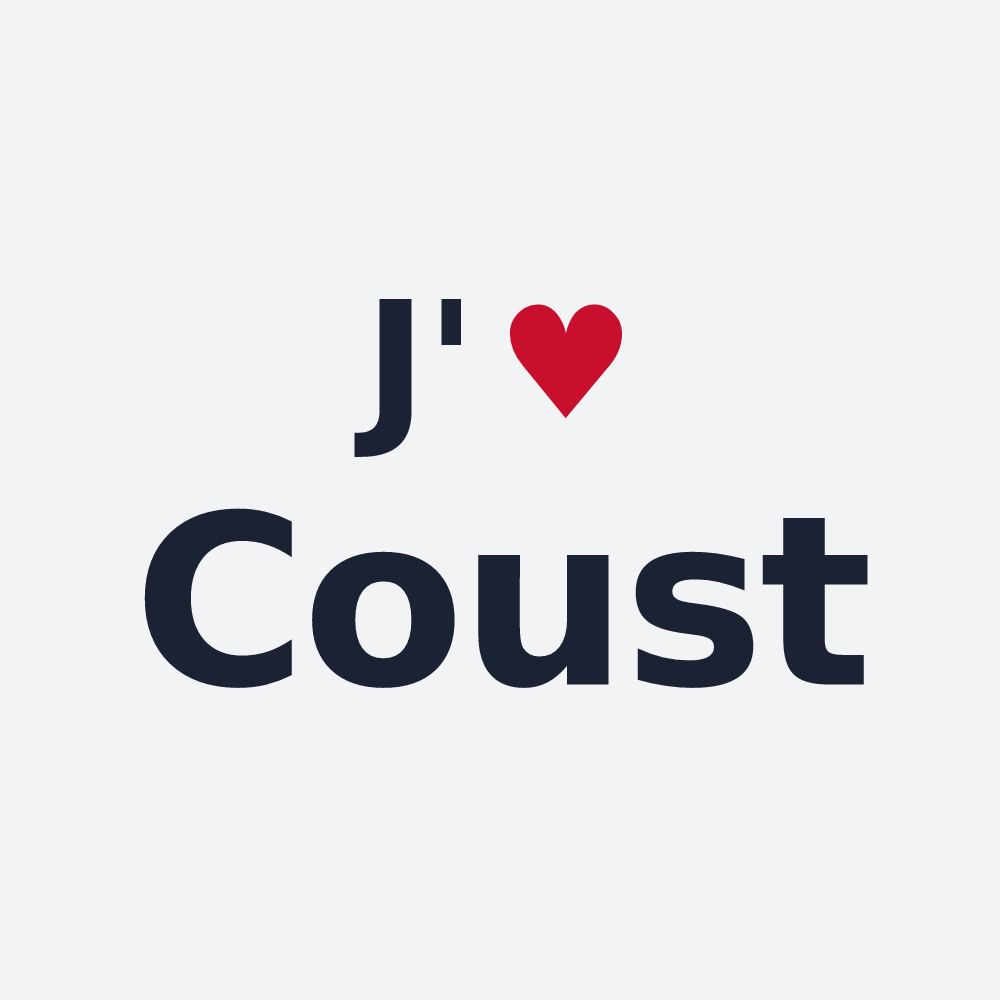 Poster personnalisé Coust — design J'aime Coust