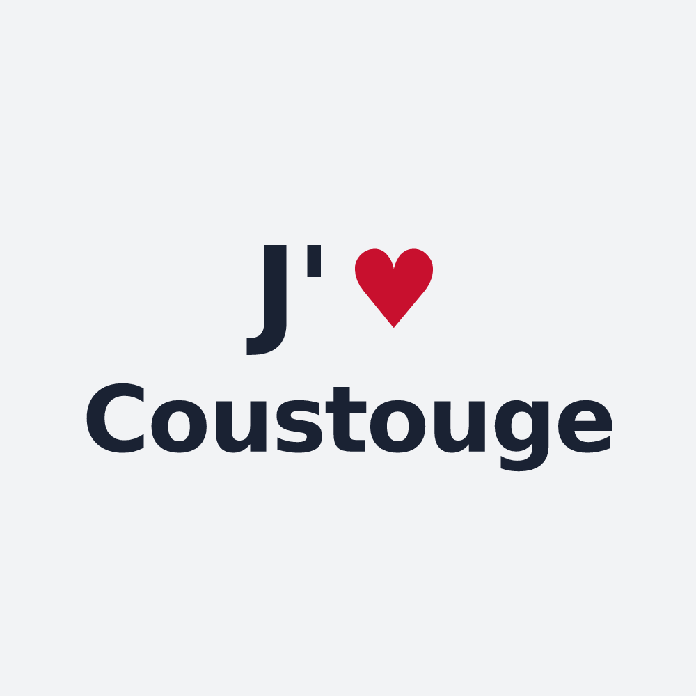 Poster personnalisé Coustouge — design J'aime Coustouge