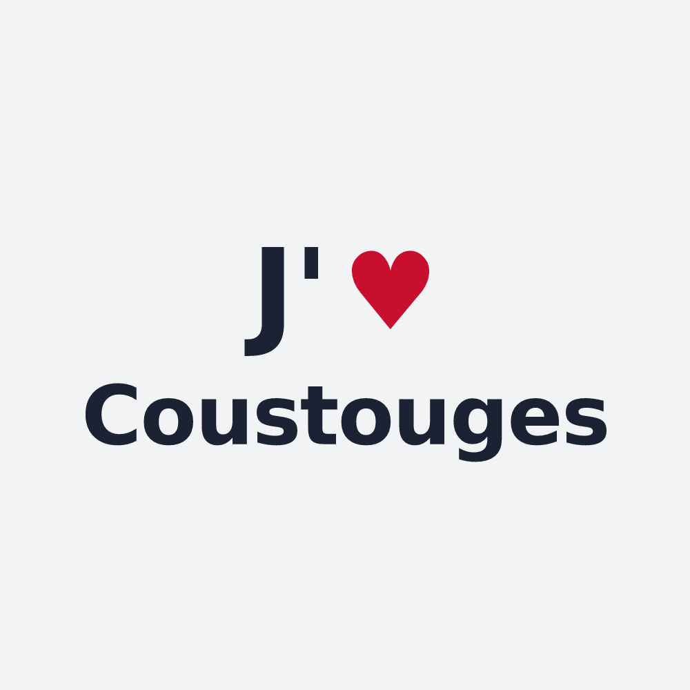 Poster personnalisé Coustouges — design J'aime Coustouges
