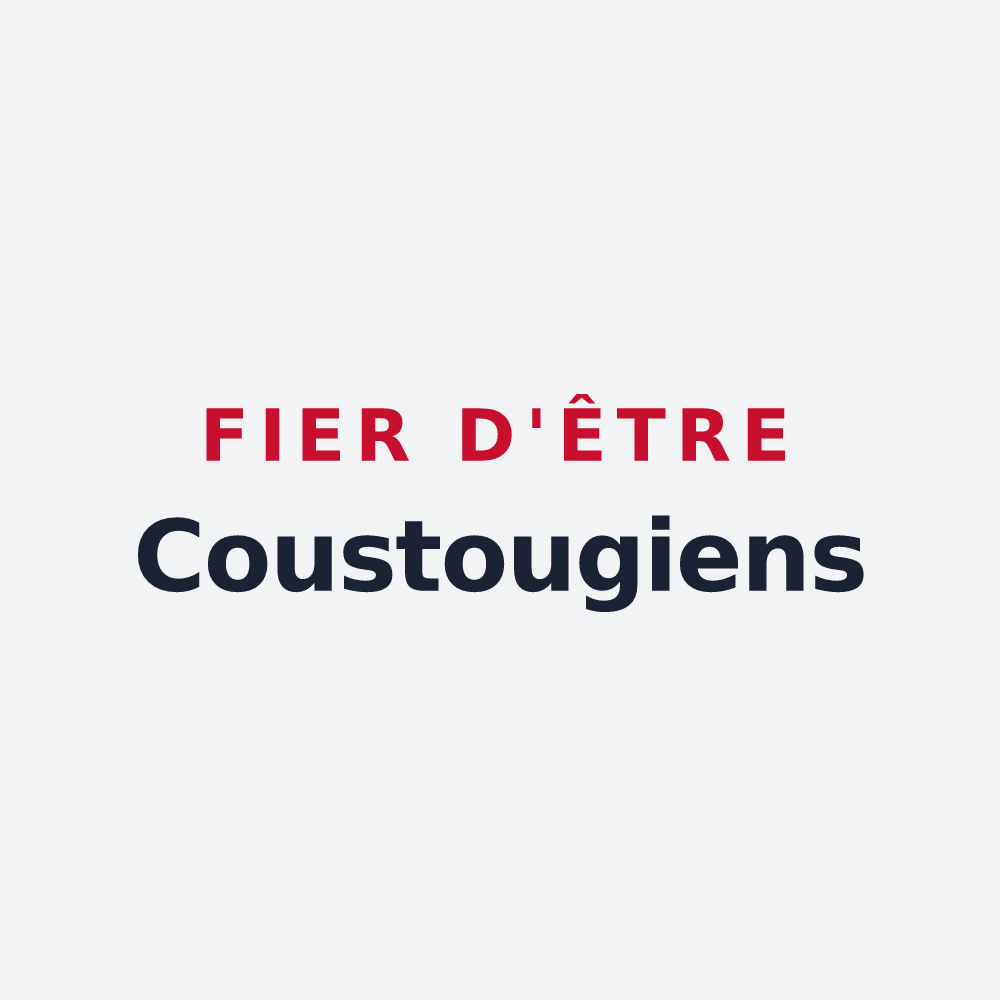 Poster « Fier d'être Coustougiens » — design pour Coustouges