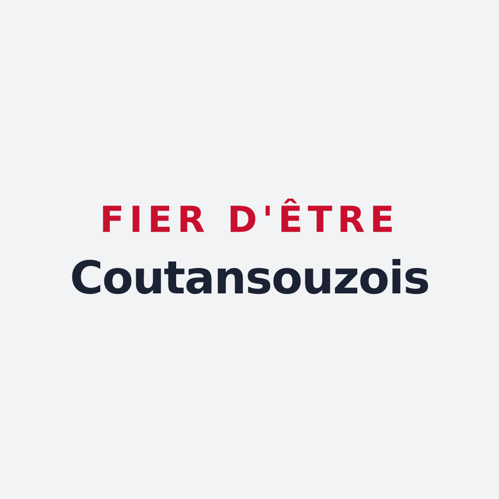 Poster « Fier d'être Coutansouzois » — design pour Coutansouze