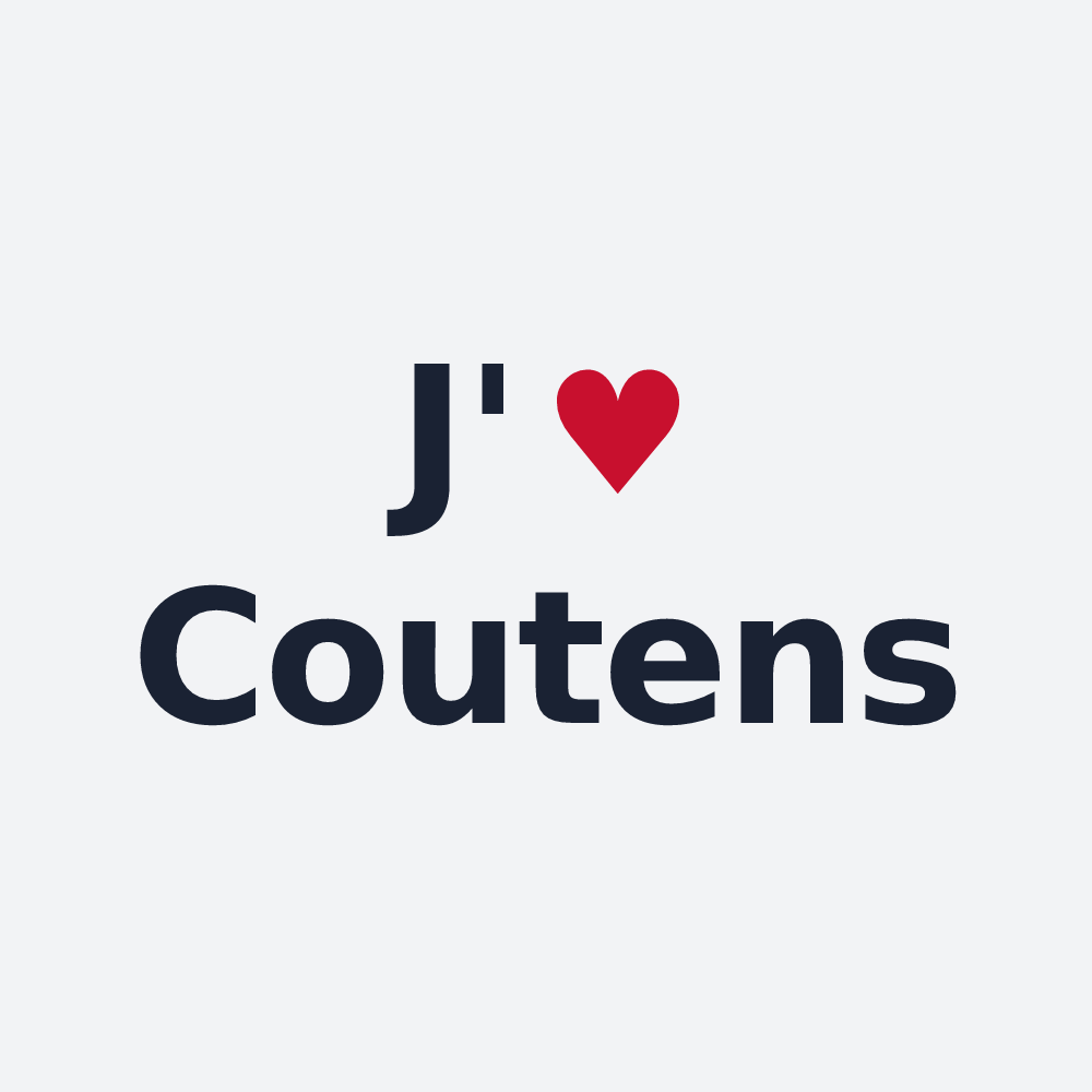 Poster personnalisé Coutens — design J'aime Coutens