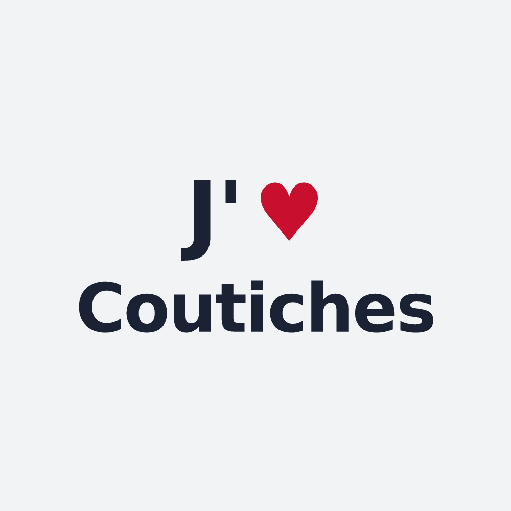 Poster personnalisé Coutiches — design « J'aime Coutiches » imprimé sur le poster