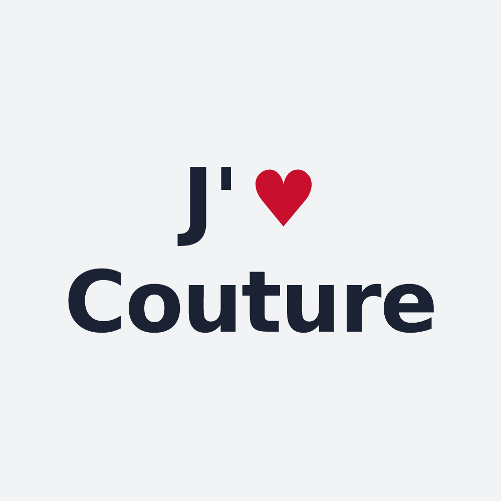 Poster personnalisé Couture — design « J'aime Couture » imprimé sur le poster