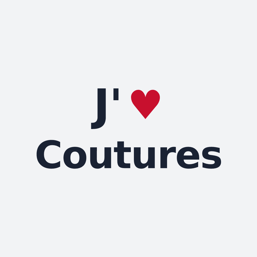 Poster personnalisé Coutures — design « J'aime Coutures » imprimé sur le poster
