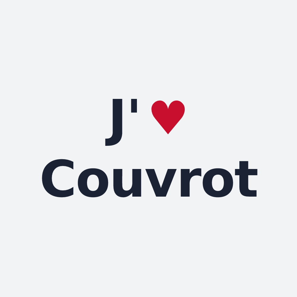 Poster personnalisé Couvrot — design J'aime Couvrot