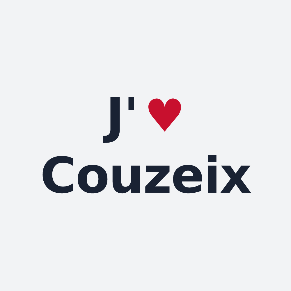 Poster personnalisé Couzeix — design J'aime Couzeix