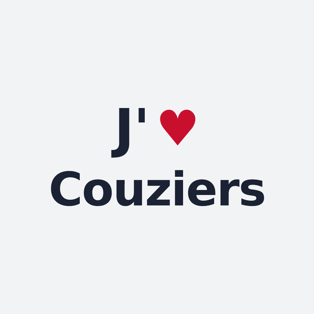 Poster personnalisé Couziers — design J'aime Couziers