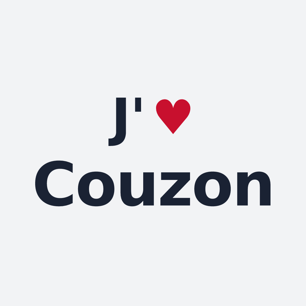 Poster personnalisé Couzon — design J'aime Couzon
