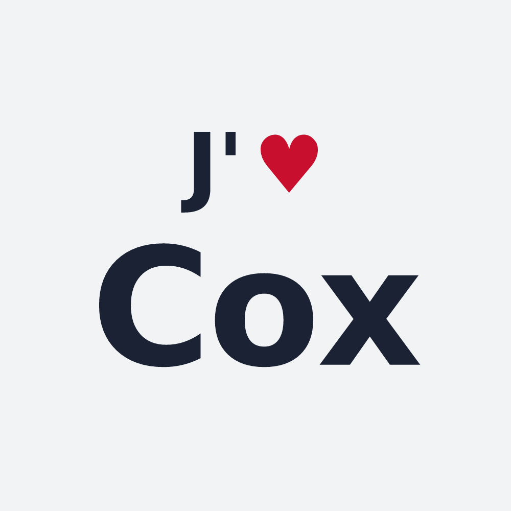 Poster personnalisé Cox — design J'aime Cox