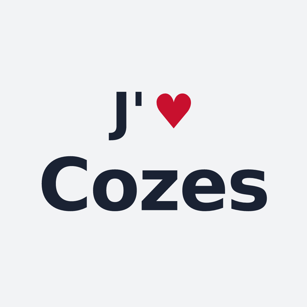 Poster personnalisé Cozes — design J'aime Cozes