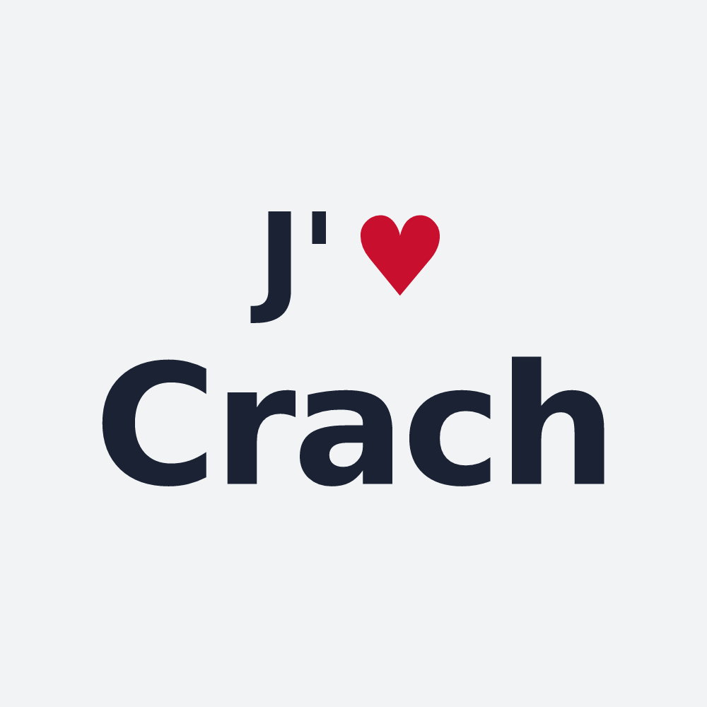 Poster personnalisé Crach — design J'aime Crach
