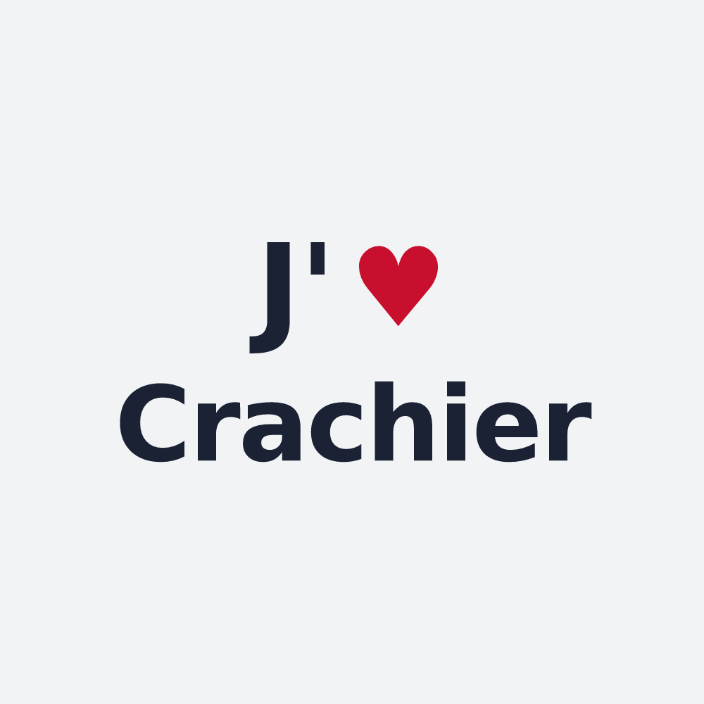 Poster personnalisé Crachier — design J'aime Crachier