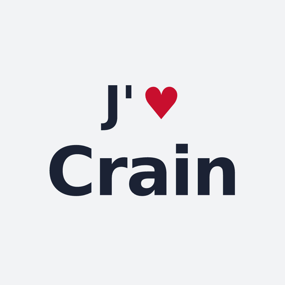 Poster personnalisé Crain — design J'aime Crain
