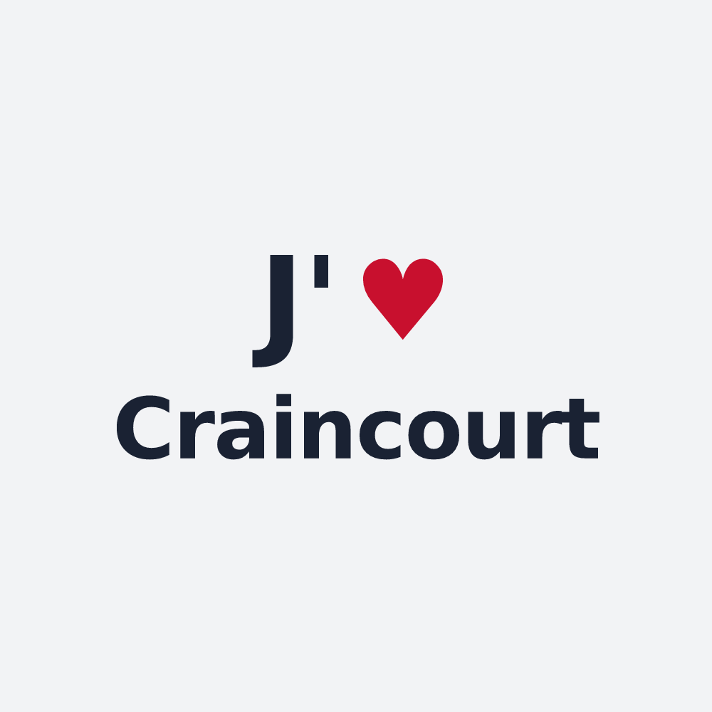 Poster personnalisé Craincourt — design J'aime Craincourt