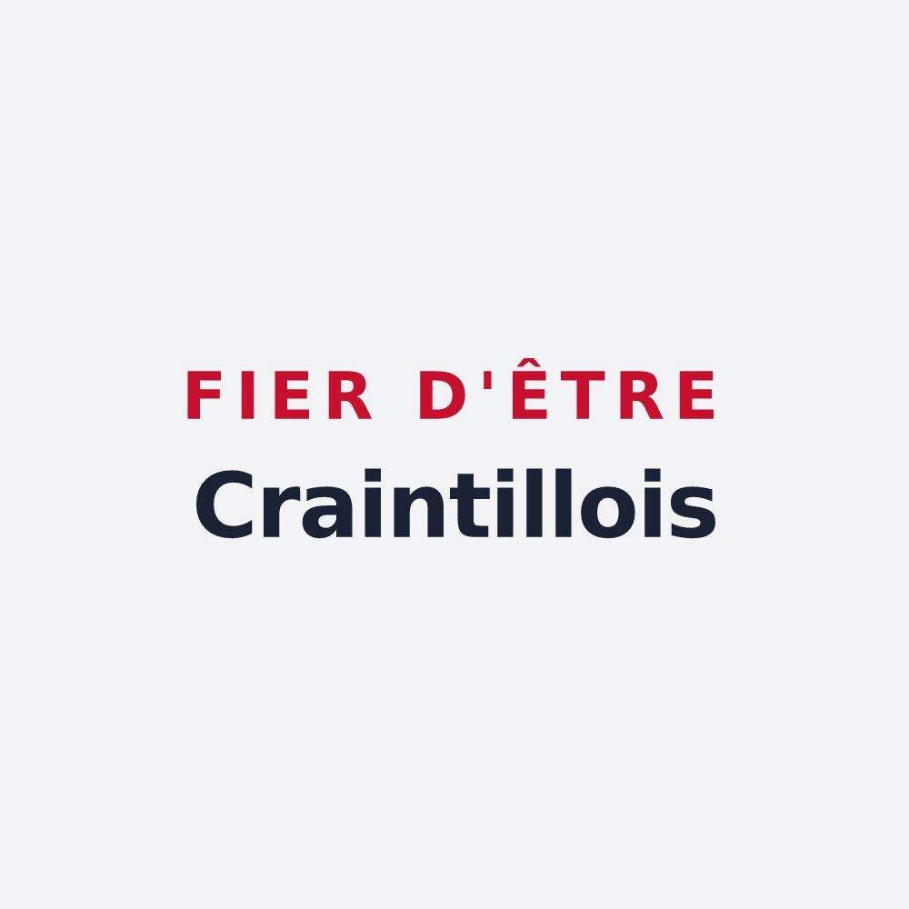 Poster « Fier d'être Craintillois » — design pour Craintilleux