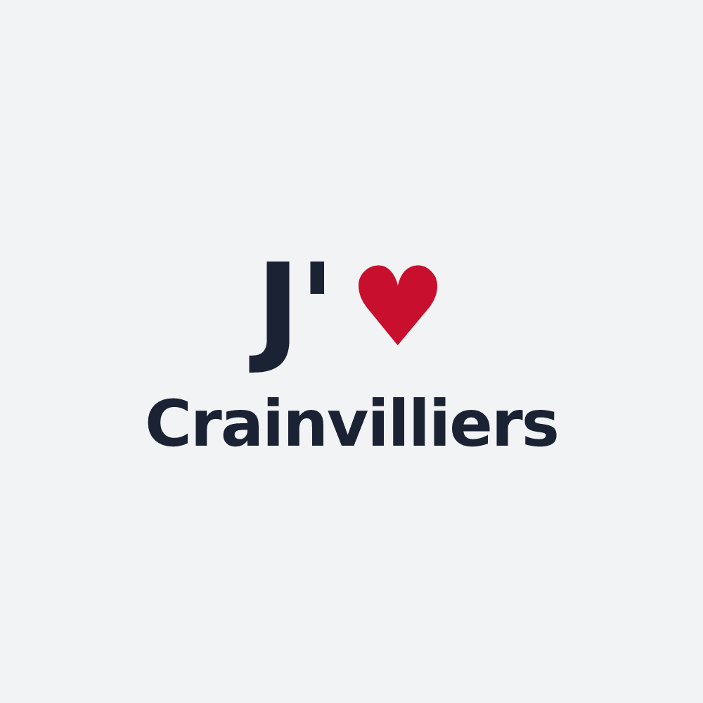 Poster personnalisé Crainvilliers — design « J'aime Crainvilliers » imprimé sur le poster