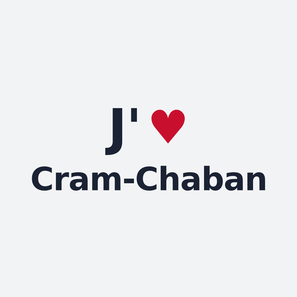 Poster personnalisé Cram-Chaban — design J'aime Cram-Chaban