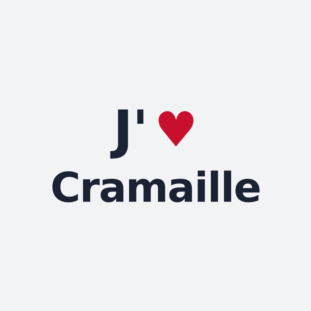 Poster personnalisé Cramaille — design « J'aime Cramaille » imprimé sur le poster