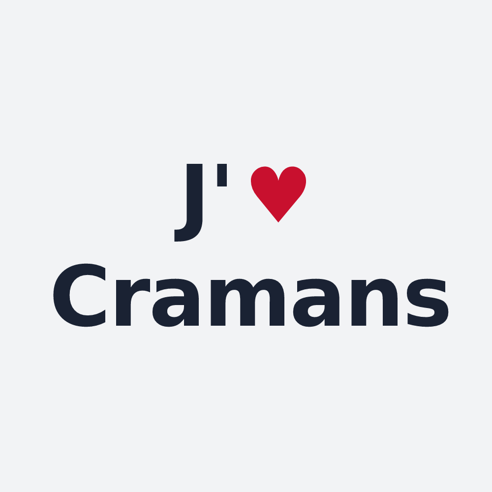 Poster personnalisé Cramans — design J'aime Cramans