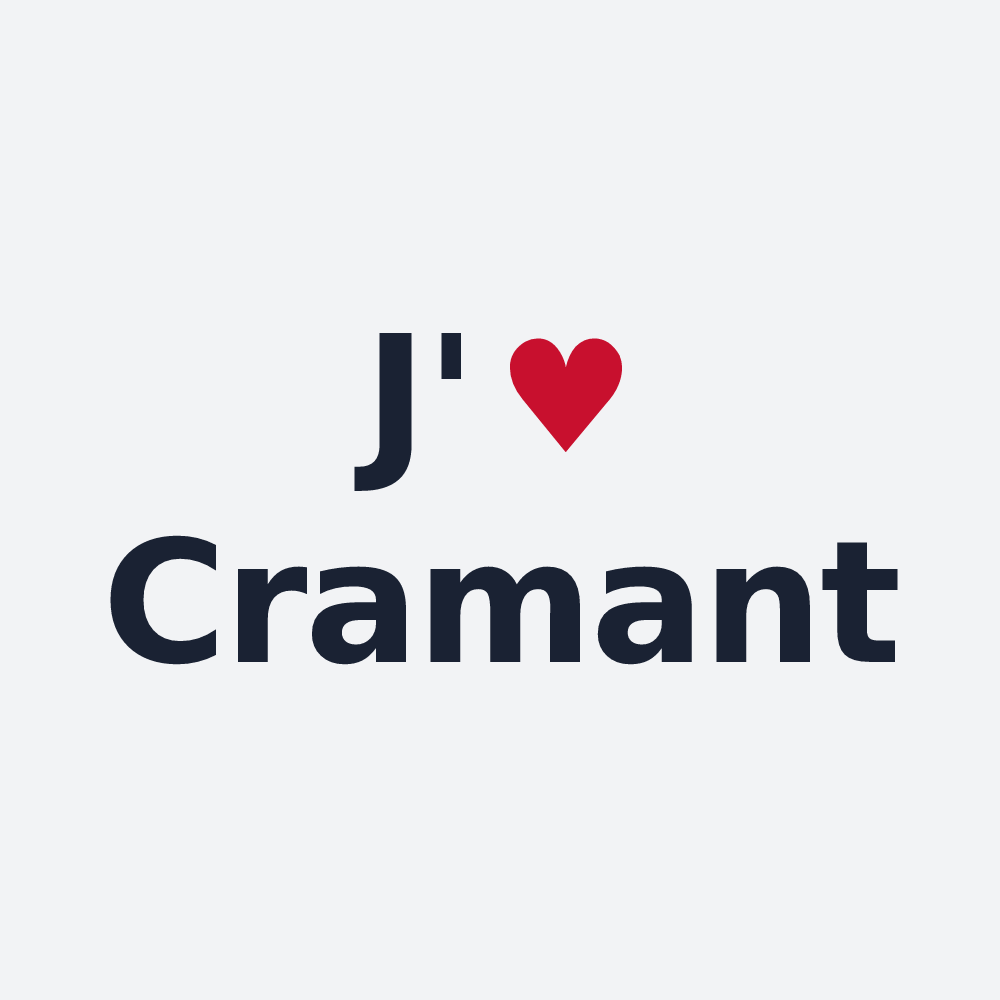 Poster personnalisé Cramant — design J'aime Cramant