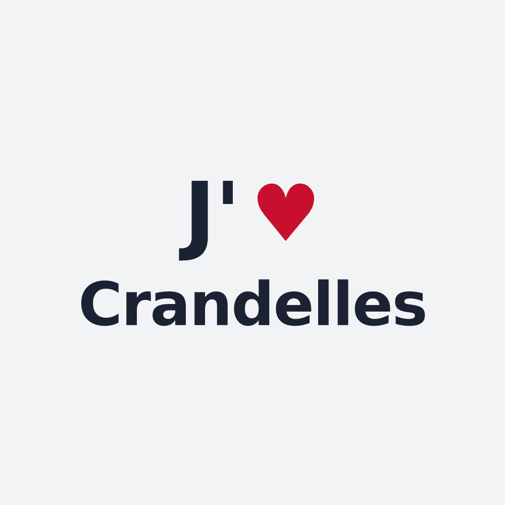 Poster personnalisé Crandelles — design J'aime Crandelles