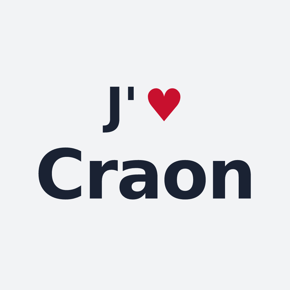 Poster personnalisé Craon — design J'aime Craon
