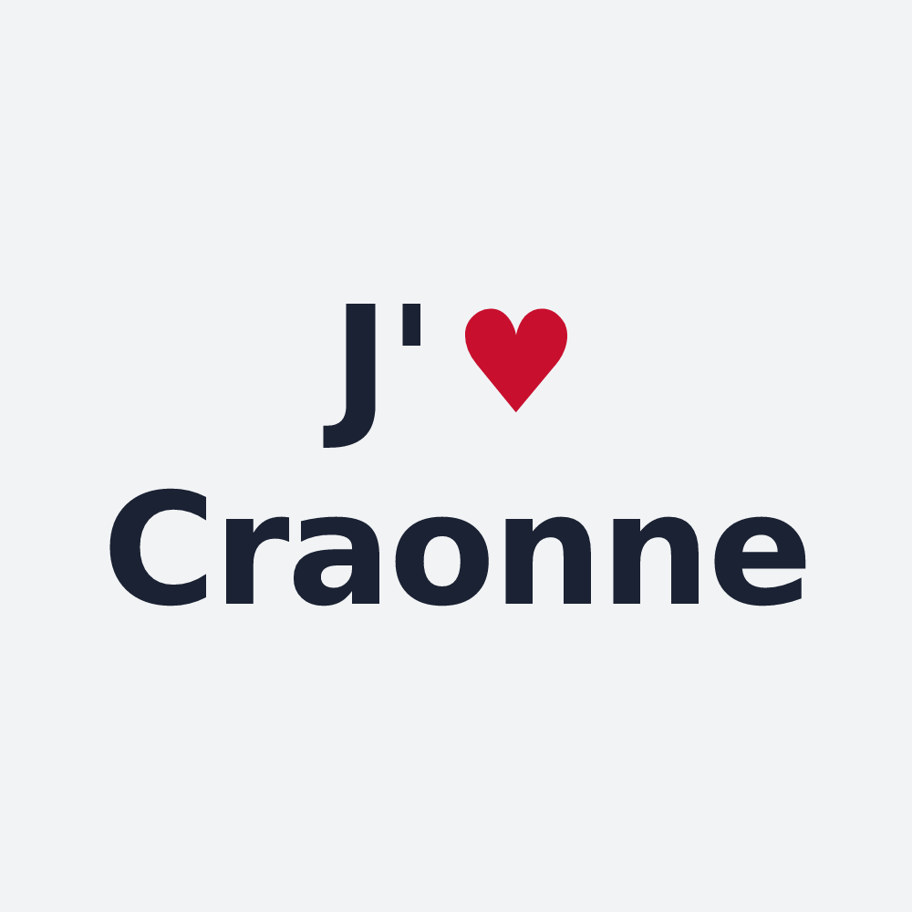 Poster personnalisé Craonne — design J'aime Craonne