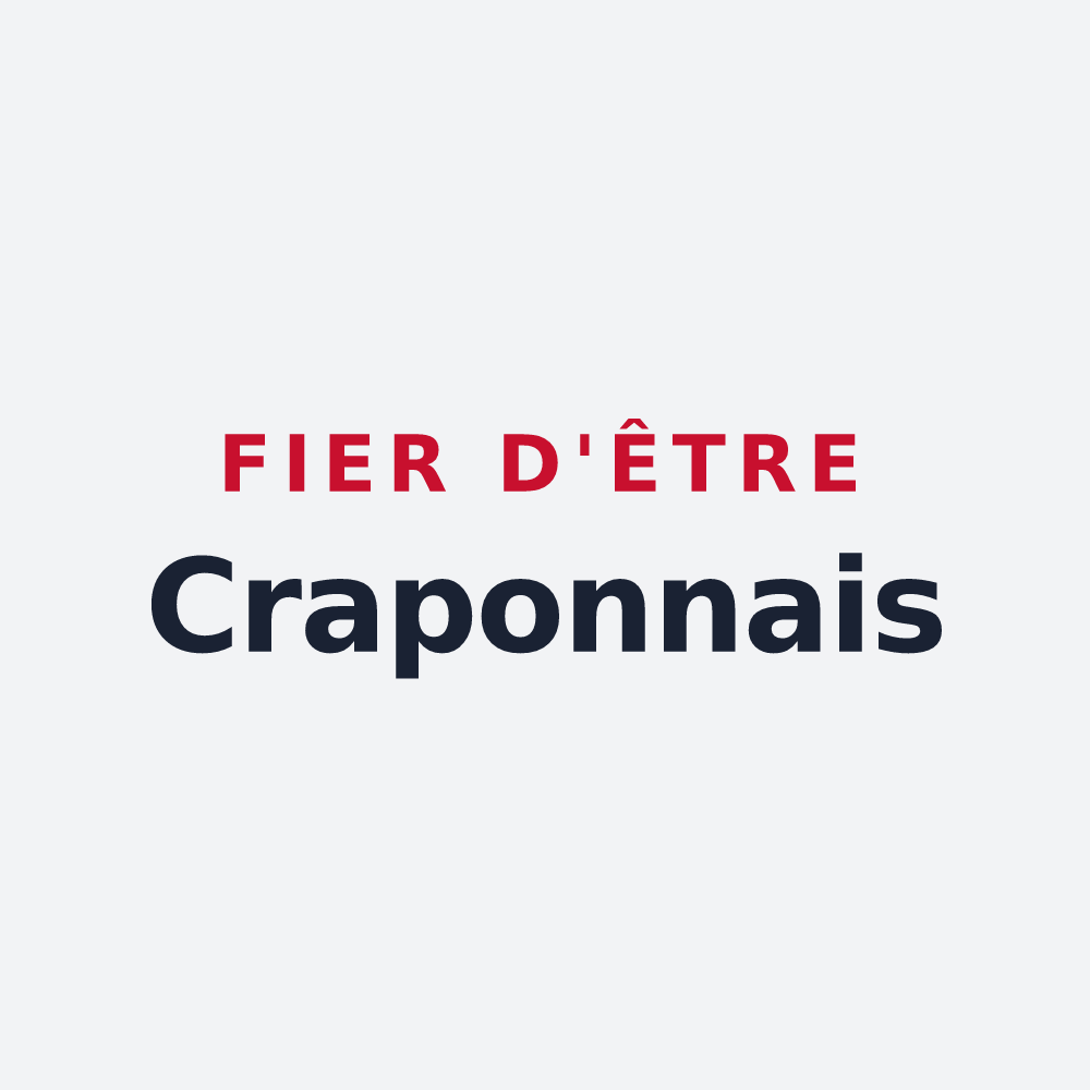 Poster « Fier d'être Craponnais » — design pour Craponne-sur-Arzon