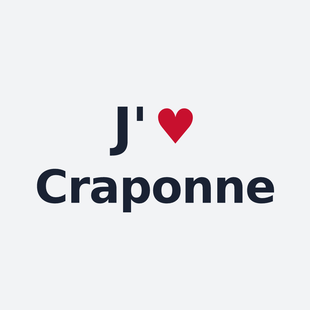 Poster personnalisé Craponne — design J'aime Craponne