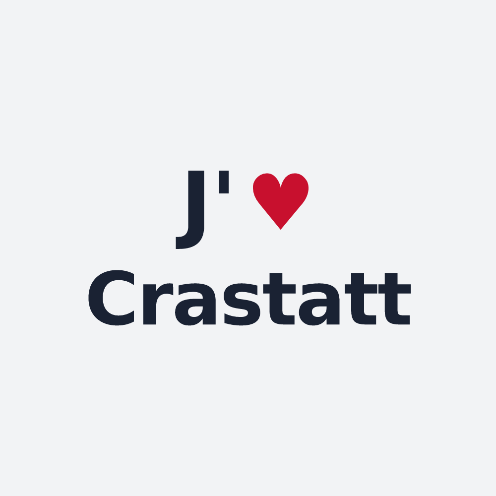 Poster personnalisé Crastatt — design J'aime Crastatt