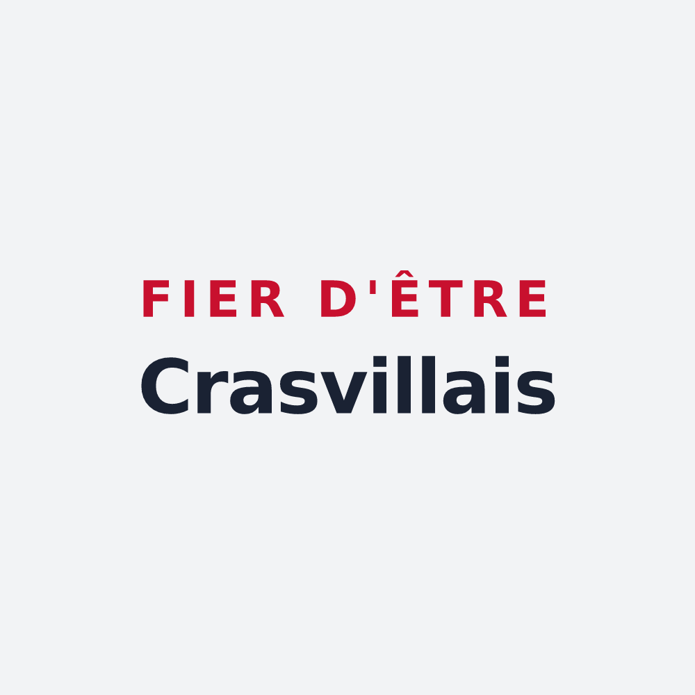 Poster « Fier d'être Crasvillais » — design pour Crasville-la-Mallet