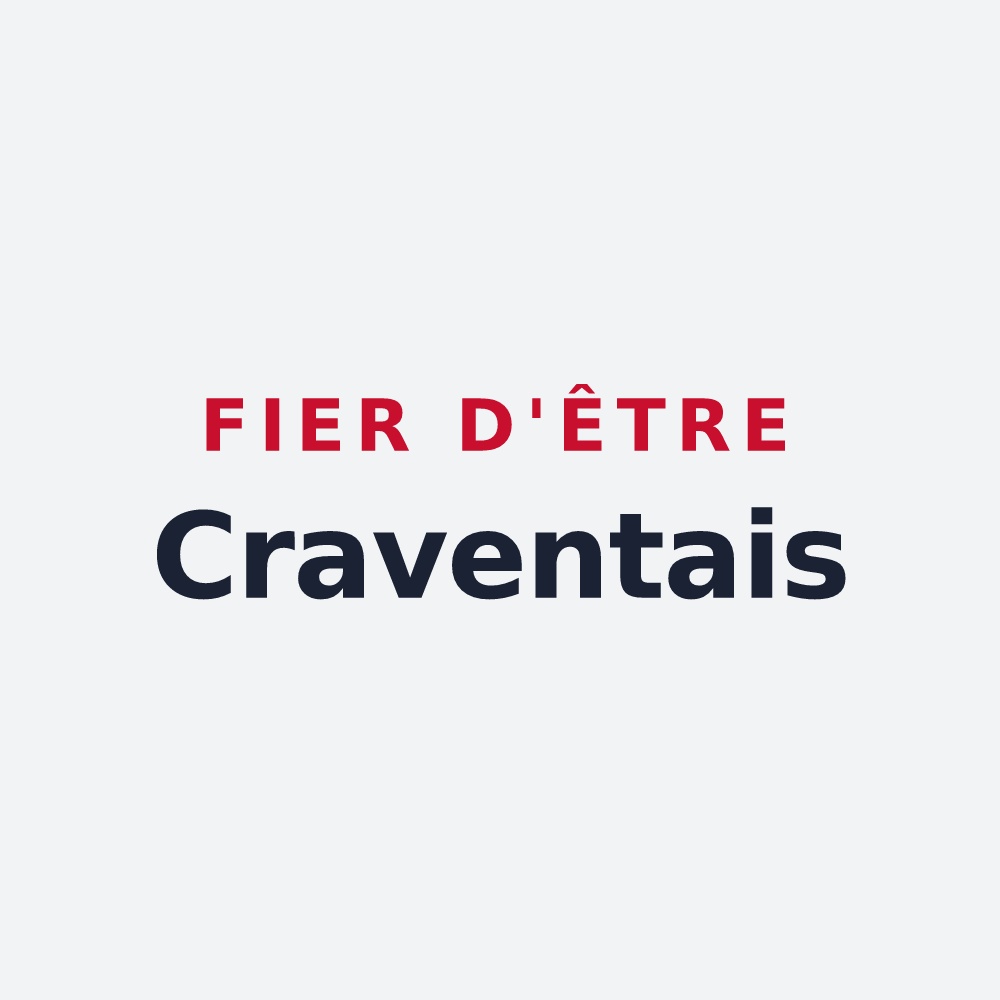 Poster « Fier d'être Craventais » — design pour Cravent