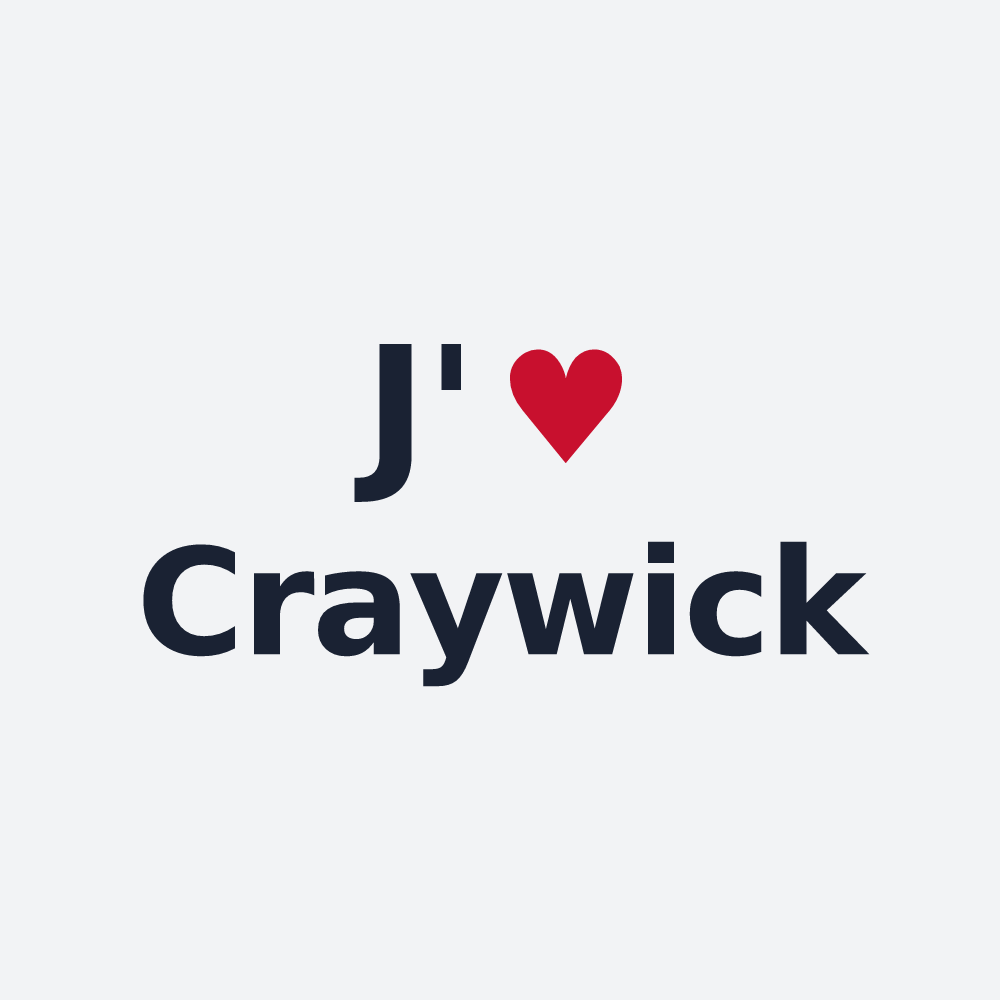 Poster personnalisé Craywick — design J'aime Craywick