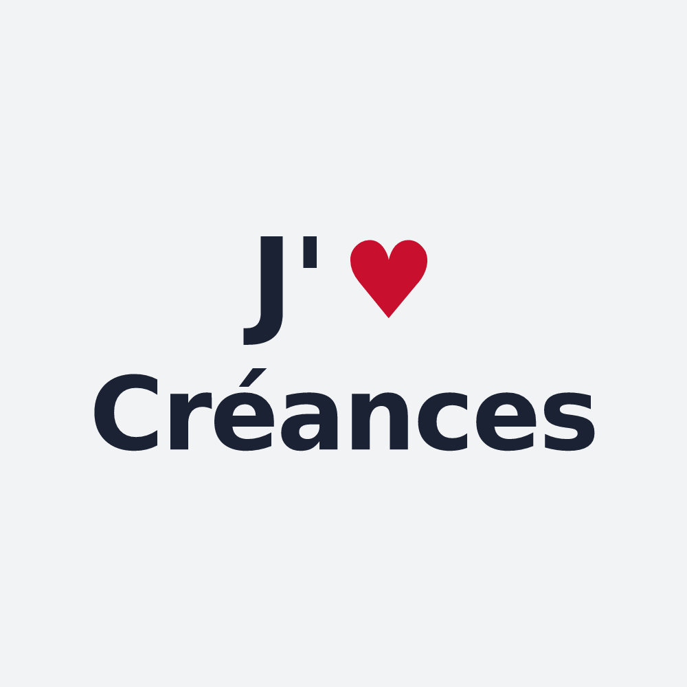 Poster personnalisé Créances — design J'aime Créances