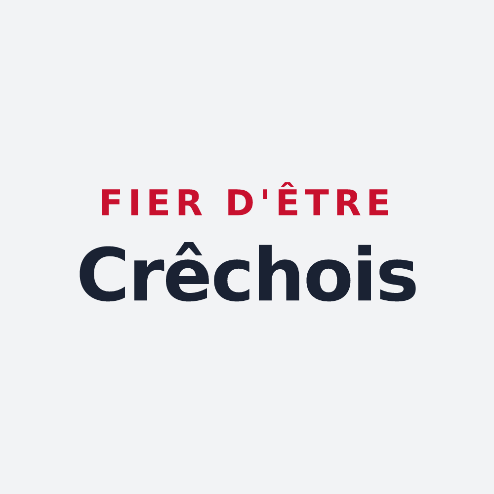 Poster « Fier d'être Crêchois » — design pour Crêches-sur-Saône