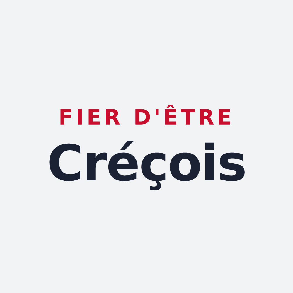 Poster « Fier d'être Créçois » — design pour Crécy-la-Chapelle