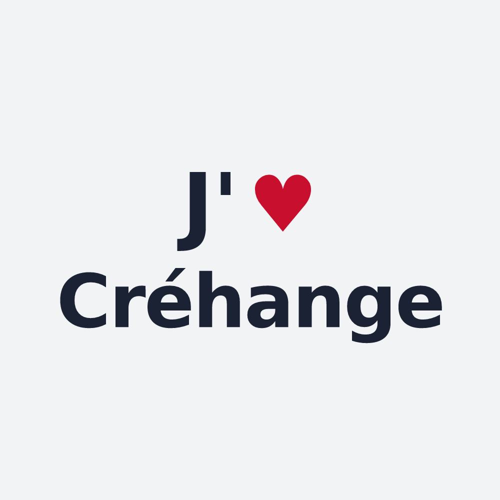 Poster personnalisé Créhange — design J'aime Créhange