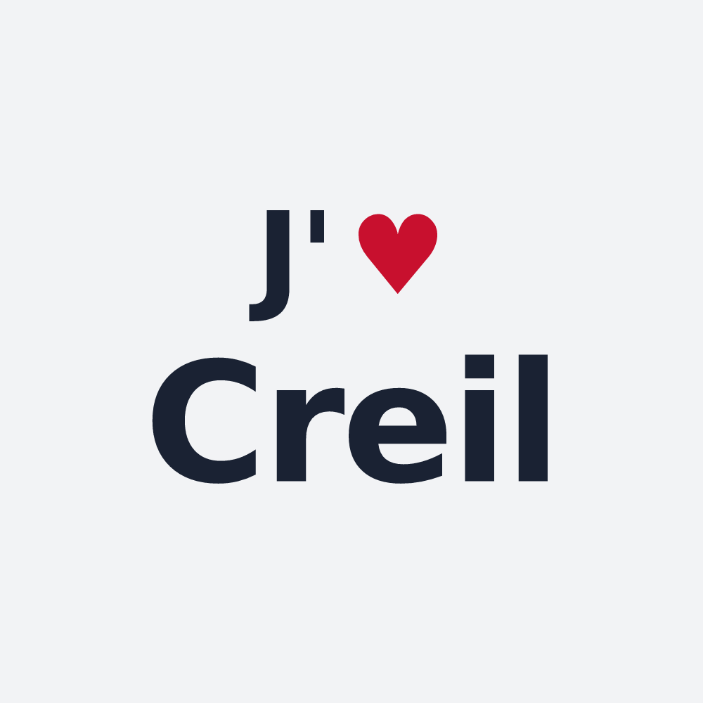 Poster personnalisé Creil — design J'aime Creil