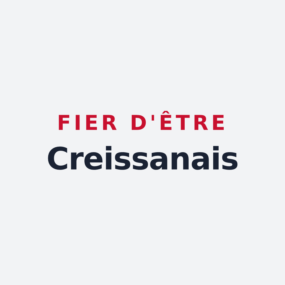 Poster « Fier d'être Creissanais » — design pour Creissan