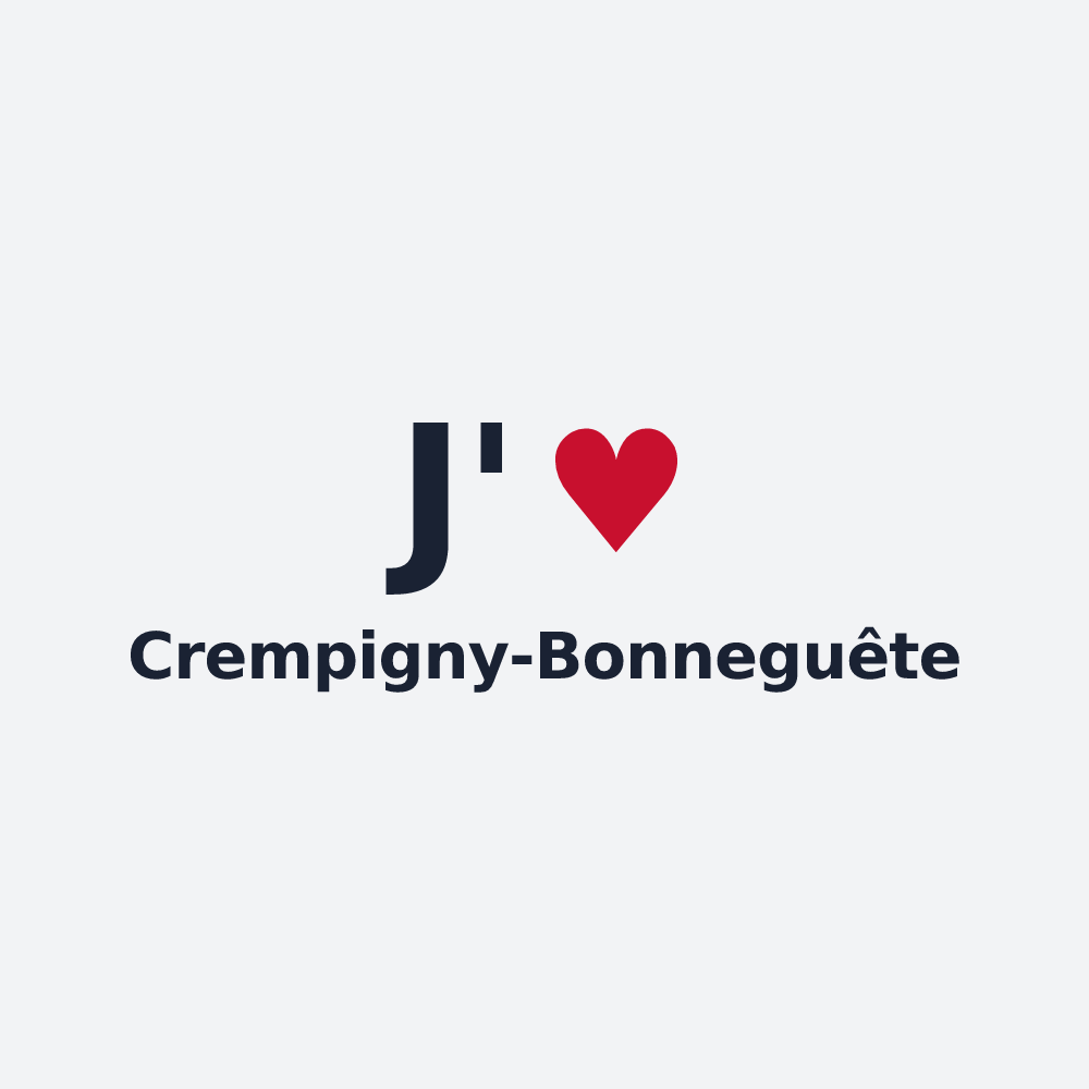 Poster personnalisé Crempigny-Bonneguête — design J'aime Crempigny-Bonneguête