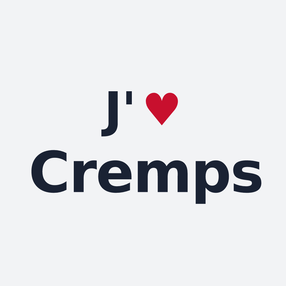 Poster personnalisé Cremps — design J'aime Cremps