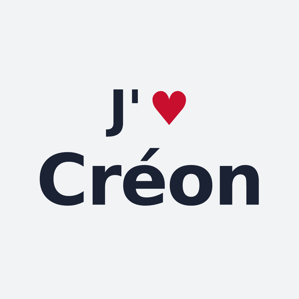 Poster personnalisé Créon — design J'aime Créon